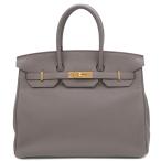 エルメス ハンドバッグ バーキン35 トゴ グレー グレージュ