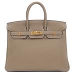 エルメス ハンドバッグ バーキン25 トゴ グレー グレージュ