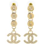 シャネル ピアス ココマーク ロゴ ドロップ GP ゴールド CCマーク スイング