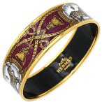 エルメス バングル エマイユ GM GP マルチカラー ローズ 馬 馬装具 タッセル