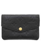 ルイヴィトン コインケース ポシェット クレ モノグラムアンプラント M60633 カード入れ 小銭入れ イニシャル刻印あり 黒