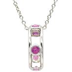 ティファニー ネックレス ダブルワイヤー ペンダント ピンクサファイア シルバー Au750 Tiffany T smile