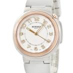 【3年保証】 エルメス エルメスカット GM 36mm SD1.520 K18PG×SS コンビ アラビア シルバー 自動巻き メンズ レディース 腕時計