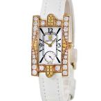 【3年保証】 ハリーウィンストン アヴェニュー オーロラ 310/LQGL.MA03 K18YG無垢 純正ダイヤ＆サファイア  クオーツ レディース 腕時計