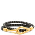  Hermes короткое колье jumbo кожа черный 2 полосный браслет вязаный 