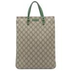 グッチ トートバッグ GGスプリーム GGスプリーム GGスプリームキャンバス ベージュ エボニー×グリーン 茶 緑 ハンドバッグ 117551