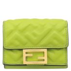 フェンディ 三つ折り財布 バゲット バゲット マイクロトリフォールド ウォレット レザー グリーン 緑 コンパクト財布 8M0395 AAJD F1JCP