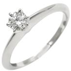 ティファニー リング 指輪 ソリティア ダイヤリング シルバー プラチナシルバー T＆Co. 一粒 1P 立爪 0.24ct  9号