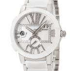 【3年保証】 ユリスナルダン エグゼクティブ デュアルタイム 243-10-3/391 純正ダイヤ シェル 白セラミック GMT 自動巻き メンズ 腕時計