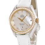 【3年保証】 オメガ シーマスター アクアテラ 150M 231.28.34.20.55.004 新品同様 K18YG×SS 純正ダイヤ 白 自動巻き レディース 腕時計