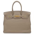 エルメス ハンドバッグ バーキン バーキン35 トリヨンクレマンス グレー エトゥープ グレージュ □N