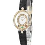 【3年保証】 ショパール ハッピーダイヤモンド 20/4292-24 K18YG無垢 純正ダイヤ&amp;カラーストーン ムービング クオーツ レディース 腕時計