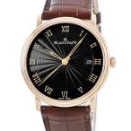 【3年保証】 ブランパン ヴィルレ ウルトラスリム 6651-3630-55B K18RG無垢 ブラック ギョウシェ 自動巻き メンズ 腕時計