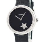 【3年保証】 シャネル マドモアゼル プリヴェ コメットモチーフ H2928 K18WG無垢 純正ダイヤ 黒 星 自動巻き メンズ レディース 腕時計