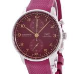 【3年保証】 IWC ポルトギーゼ クロノグラフ イヤー オブ ザ ドラゴン IW371629 ワインレッド 辰年 限定 自動巻き メンズ 腕時計