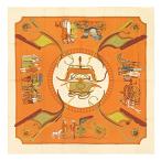  Hermes шарф Calle Calle 90 шелк orange orange [LES VOITURES A TRANSFORMATION/ складной тент лошадь машина ] Vintage sorudo товар 