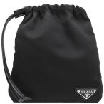 ショッピングプラダ プラダ ショルダーバッグ ドローストリング ショルダーバッグ ナイロン ブラック 黒 三角ロゴ　