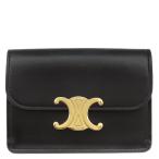 セリーヌ カードケース トリオンフ フラップ付き カードホルダー カーフ ブラック 黒 カード入れ 名刺入れ