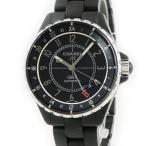 シャネル CHANEL J12 GMT マットブラック H3101 ブラックセラミック メンズ 腕時計 自動巻き ブラック 中古