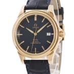 【3年保証】 オメガ デ ヴィル CO-AXIAL クロノメーター 4631.81.33 OH済 K18YG無垢 青 バー 自動巻き メンズ 腕時計