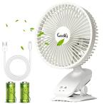 Codify 卓上扇風機 usb充電式 自動首振り 10000mAh大容量 タイマー付き usb扇風機 クリップ式 静音 約42H連続使用可 4段階風
