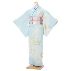 【レンタル】正絹訪問着 正絹 訪問着 レンタル 訪問着レンタル レンタル訪問着 レンタル着物 ほうもんぎ 人気の白上げ友禅 金彩 水色 8AD389 爆買