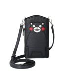 爆買 人気 くまモン スマホショルダー 斜めがけ 携帯 ショルダー 斜めがけ カード入れ付き レザー 本革 男女兼用 ハンドメイド ギフト プレゼント