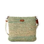 イビサ公式 ラフィアバッグ セミショルダー かごバッグ 斜めがけ ナチュラル シンプル 軽い 夏コーデ レディース おしゃれ 通勤 大人可愛い リゾート 旅行