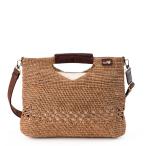 イビサ公式 ラフィアバッグ 2way ショルダー かごバッグ 斜めがけ ナチュラル シンプル 軽い 夏コーデ レディース おしゃれ 通勤 大人可愛い リゾート 旅行