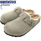 ショッピングBIRKENSTOCK ビルケンシュトック サンダル BIRKENSTOCK メンズ 男性用 ボストン シアリング スエード レザー ファー Taupe レギュラー ( BOSTON SHEARLING 幅広 1028289 )