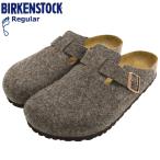 ビルケンシュトック サンダル BIRKENSTOCK メンズ 男性用 ボストン ウール フェルト Cacao レギュラー (BOSTON WOOL FELT Regular クロッグ サボ 幅広 160581)