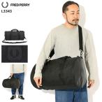 フレッドペリー ドラムバッグFRED PERRY  ブラック キャンバス ラージ バレルバッグ ( L3343 Black Canvas Large Barrel Bag ボストンバッグ )