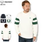フレッドペリー トレーナー FRED PERRY メンズ ピーチド ティップド スリーブ クルー スウェット ( M1731 Peached Tipped Sleeve Crew Sweat トップス )