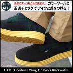 エイチ・ティー・エム・エル html グッドマン ウィングチップ ブーツ ブラックウォッチ(HTML Goodman Wing Tip Boots Blackwatch)
