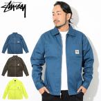 ステューシー シャツ 長袖 STUSSY メンズ Zip Up Work(stussy shirt ジップアップ ワークシャツ トップス 男性用 1110002 USAモデル 正規)