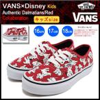 バンズ VANS スニーカー キッズ 子供用 ディズニー オーセンティック ダルメシアンズ/レッド コラボ(VN-018RI0I VANS×Disney Authentic)