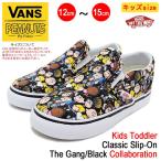 バンズ VANS スニーカー キッズ トドラー 子供用 ピーナッツ クラシック スリッポン The Gang/Black(VN-0A32QJOQX VANS×PEANUTS Slip-On)