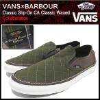 バンズ VANS×BARBOUR スニーカー クラシック スリッポン CA Classic Waxed コラボ メンズ(vans VN-0IL5746 Classic Slip-On CA Sneaker)