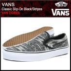 バンズ VANS スニーカー クラシック スリッポン Black/Stripes VAN DOREN メンズ 男性(vans VN-0QFD6G2 Classic Slip-On  ローカット)