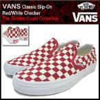 バンズ VANS スニーカー クラシック スリッポン Red/White Checker ゴールデン コースト メンズ 男性(vans VN-0XG8DI4 Classic Slip-On)