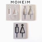 モヘイム サイン レストルーム トイレ ドアサイン おしゃれ モノトーン シンプル 手洗い 北欧 男女 男 女 更衣室 かわいい ピクトグラム テープ