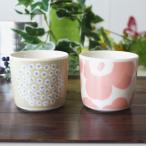 マリメッコ ラテ マグ ペア プケッティ サンド ベージュ ウニッコ ピンク 柄違い 2ヶ セット 結婚祝い ゆのみ marimekko 北欧 正規品