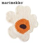 マリメッコ ウニッコ バスマット クリーム ライトオレンジ unikko 玄関マット おしゃれ 大きい ラグ 正規品 marimekko