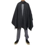 紳士マント　墨黒色綿生地　着物、