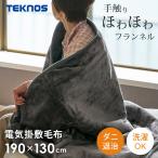 電気掛け敷き毛布 フランネル 190×130cm ダニ退治 洗える 電気毛布 掛け敷き 掛け毛布 敷き毛布 電気掛敷毛布 TEKNOS テクノス EM-741F