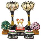 3512 ≪ 雪洞 桜橘 菱台 セットB ≫　 雛人形 ひな人形 ひな祭り コンパクト ミニチュア 雛道具