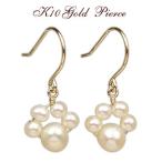 Yahoo! Yahoo!ショッピング(ヤフー ショッピング)パール ピアス 揺れるピアス 真珠 10k K10 ゴールド 10金 猫 ネコ 犬 フックピアス 6月 誕生石 （ 誕生日プレゼント 女性 レディース ）