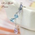 揺れるピアスk1010Kホワイトゴ...