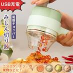 みじん切り器 電動 フードチョッパー 野菜チョッパー 洗える USB充電式 防水 操作簡単 家庭用小型 ニンニクつぶし器 果物 野菜 生姜などに適用 キッチン用品