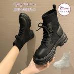ソックス風 ショートブーツ レディース 2wayニットブーツ 厚底ブーツ 歩きやすい 可愛い おしゃれ 靴 美脚 脚長 通学 通勤 快適 売れ筋